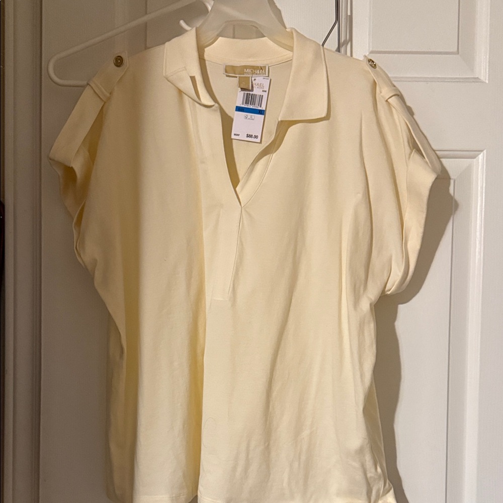 Michael Kors Cream Button Down Shirt